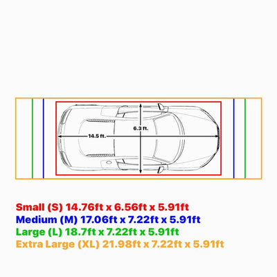 Airchamber Car Storage System Sizes